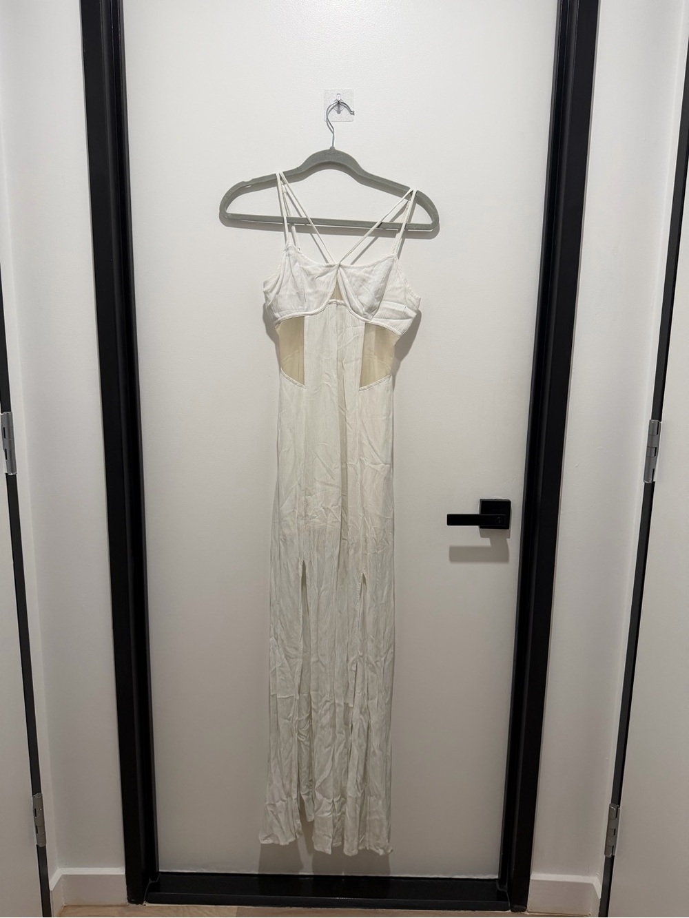 BCBGeneration White Cutout Maxi Dress
